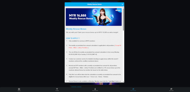 Image of MD88's cashback promotional offer.