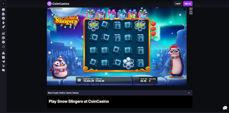 More detailed look at this festive Hacksaw game being played at the number 1 casino featured in this Snow Slingers slot review