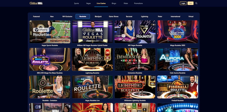 Overview of the many live games found at William Hill, our pick for the best site for roulette not on GamStop