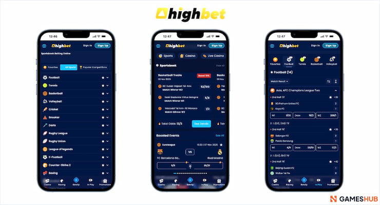 A glance at select markets and lines available at Highbet