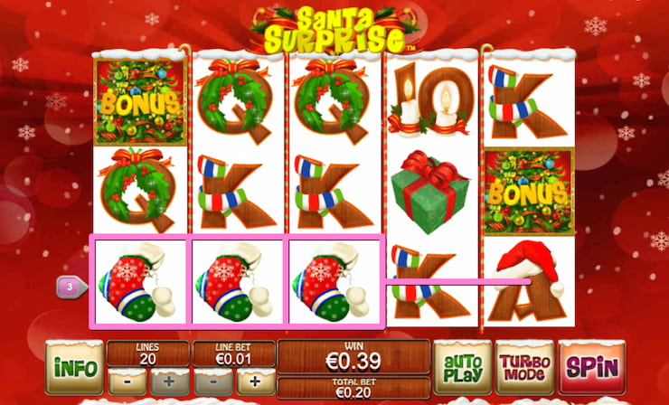 A look at the Santa's Surprise slot by Playtech