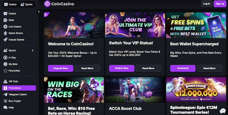 A look at the best promotions listed at CoinCasino Malta