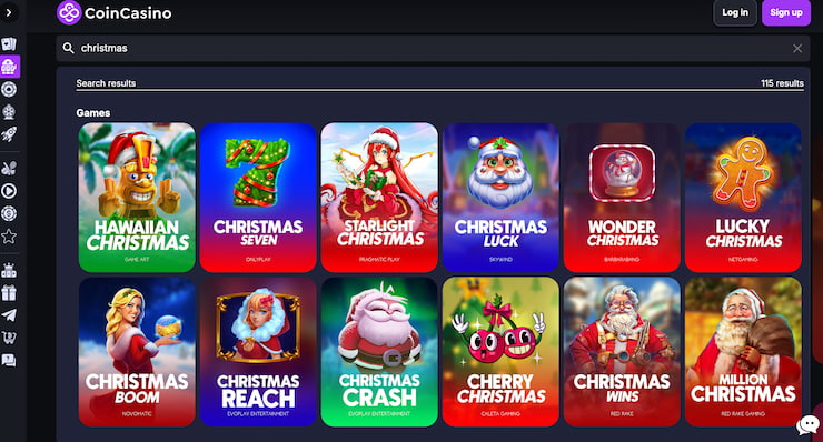 A selection of festive slots you can play instead of Cleopatra Christmas at CoinCasino