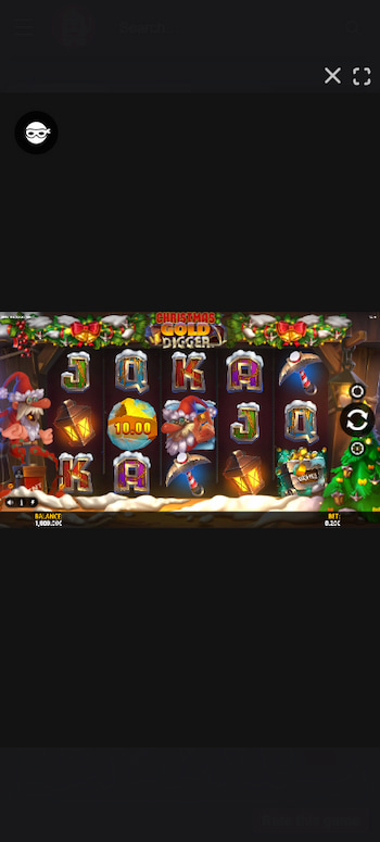 Or reviewer tests Christmas Gold Digger slot mobile UX