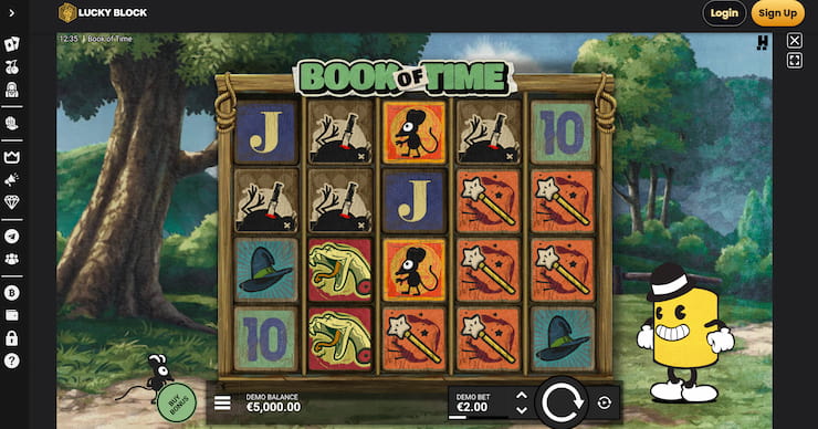 Our expert strikes it lucky playing Book of Time at Lucky Block