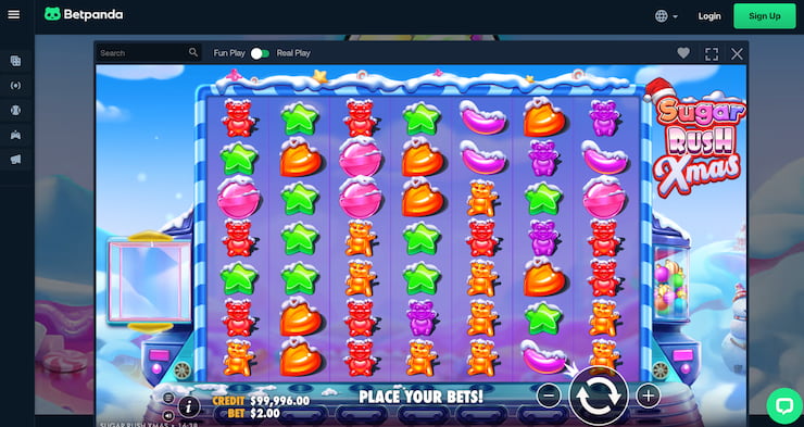 Our reviewer plays Sugar Rush Xmas slot at Betpanda