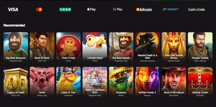 An image of banking methods at the site from our BetNinja review.