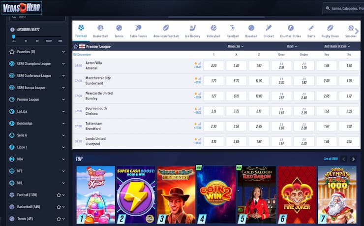 An image of Vegas Hero Sportsbook and Casino