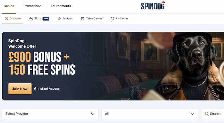 An image of the SpinDog Casino welcome bonus from our SpinDog review