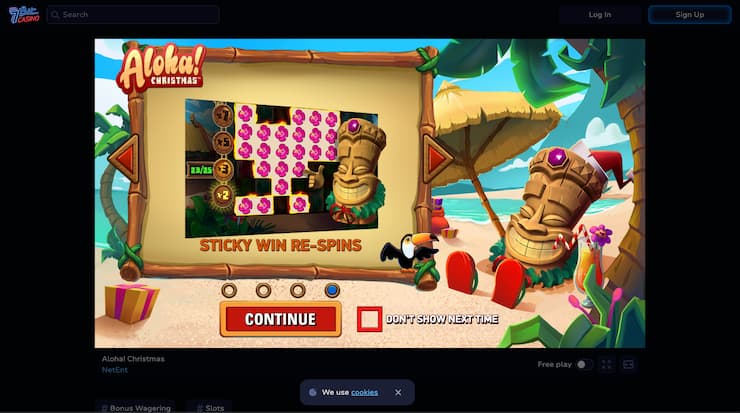 An image of the Aloha Christmas slot at 7bit Casino