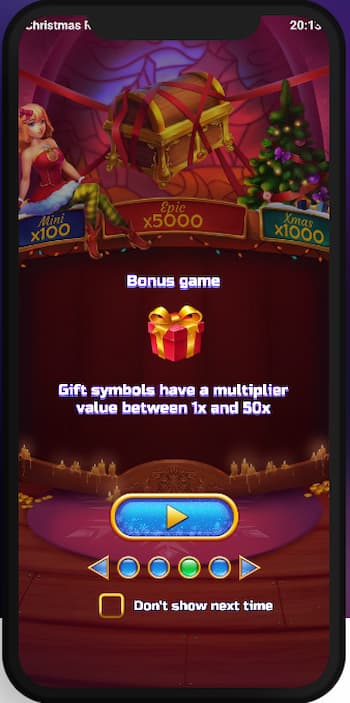 A mobile image of the Christmas Reach slot