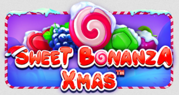 Logo for the Sweet Bonanza Xmas slot