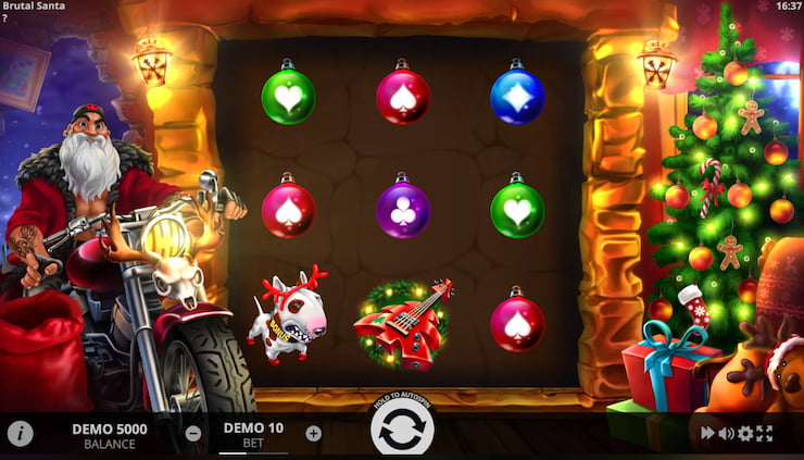 The reels and rows of Brutal Santa, one of the best Christmas slots in testing