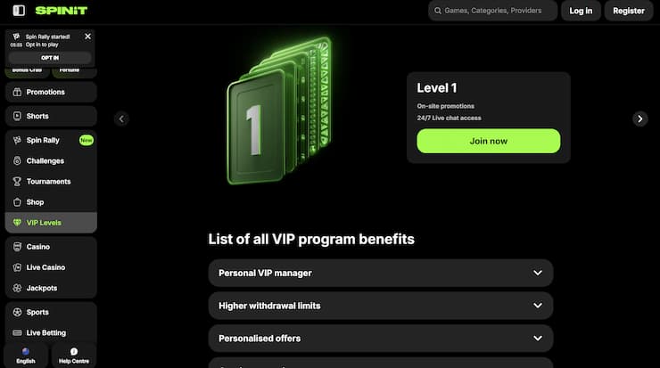 An image showing VIP benefits at Spinit Casino available to Kiwi players.