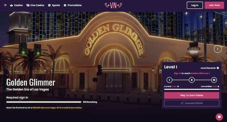 An image showing generous VIP rewards and bonuses at VegasNow Casino available to Australian players.