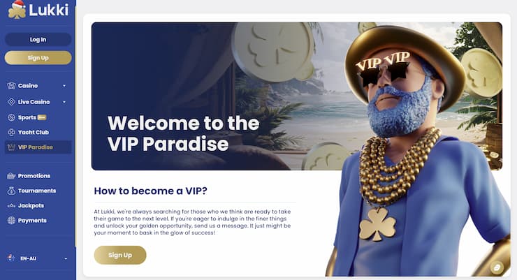 An overview of Lukki Casino's VIP Program for Aussie players.