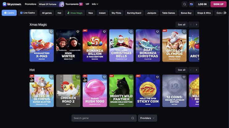 An overview of the most popular pokies at Skycrown.