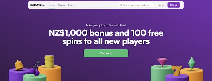 An overview of Instaspin casino welcome bonus for Kiwi players.