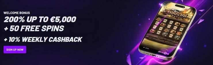 A screenshot of the Fast Slots Casino welcome bonus