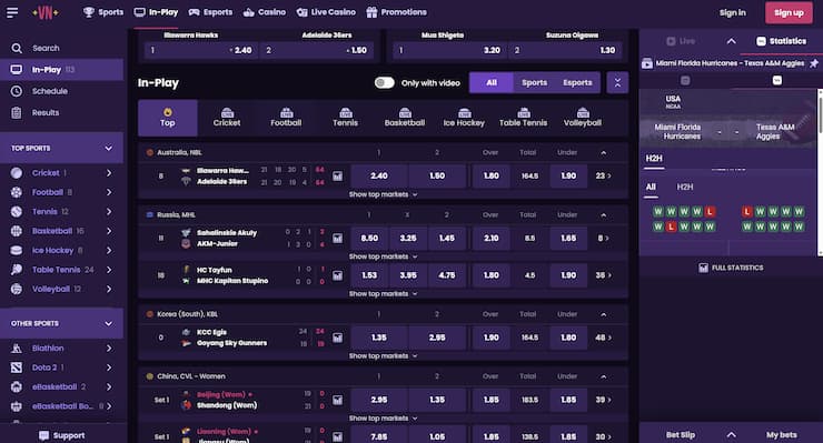 A look at live betting options at VegasNow.