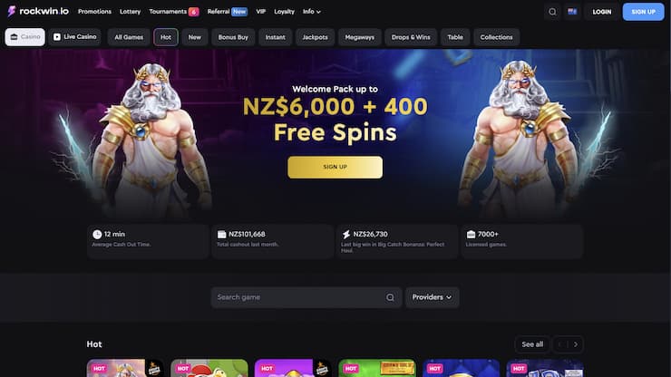 A snapshot of Rockwin landing page on a desktop device.