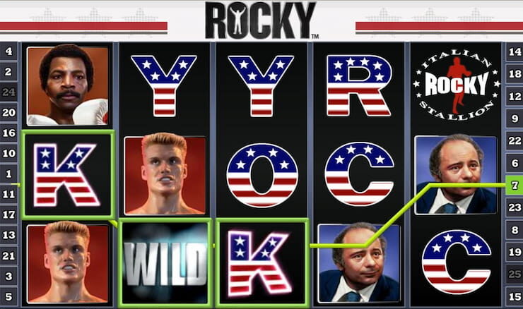 The Rocky branded slot from Playtech