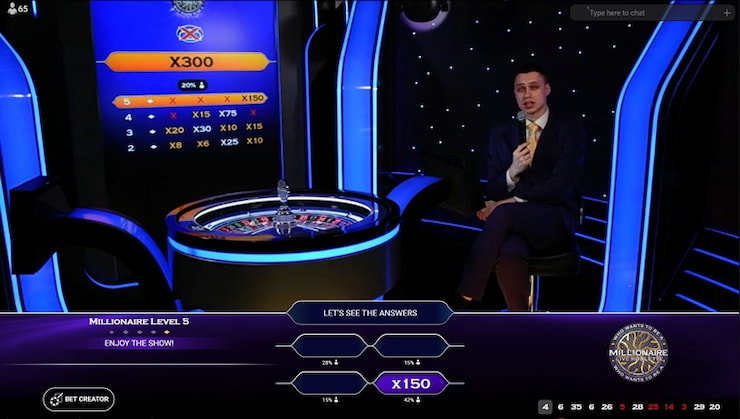 Who Wants To Be A Millionaire Live Roulette Playtech
