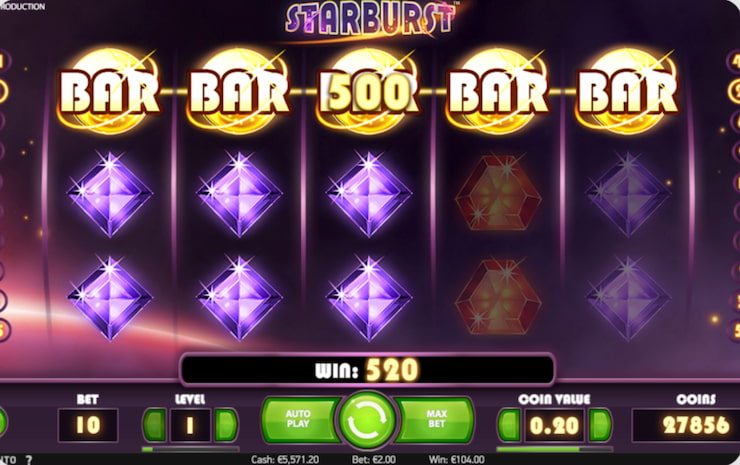 Starburst slot at the top Evolution Gaming Casino
