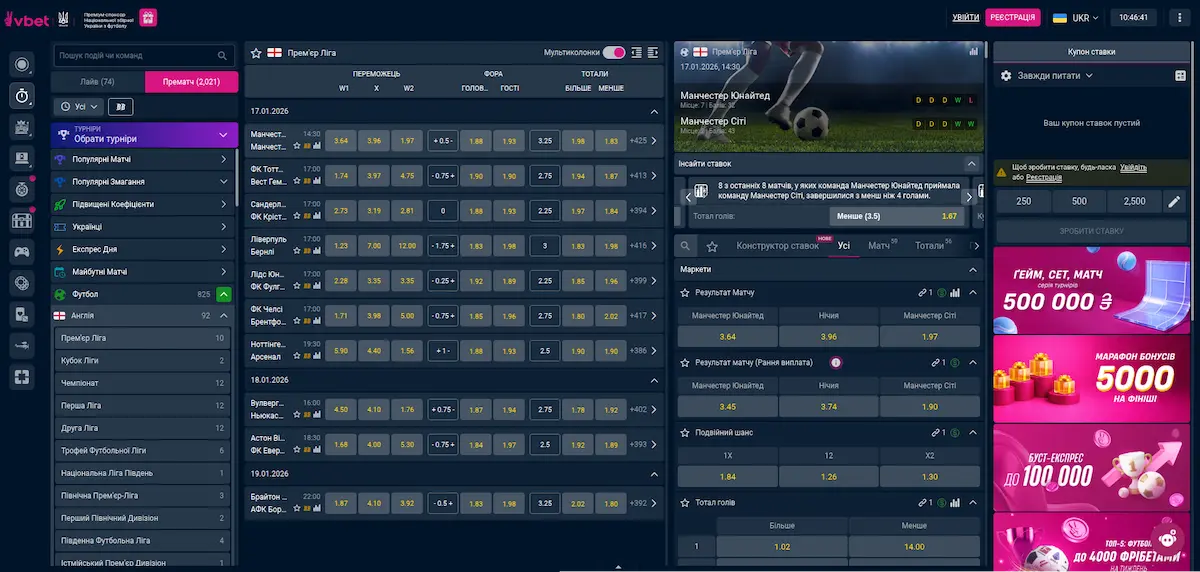 Букмекерська контора VBET