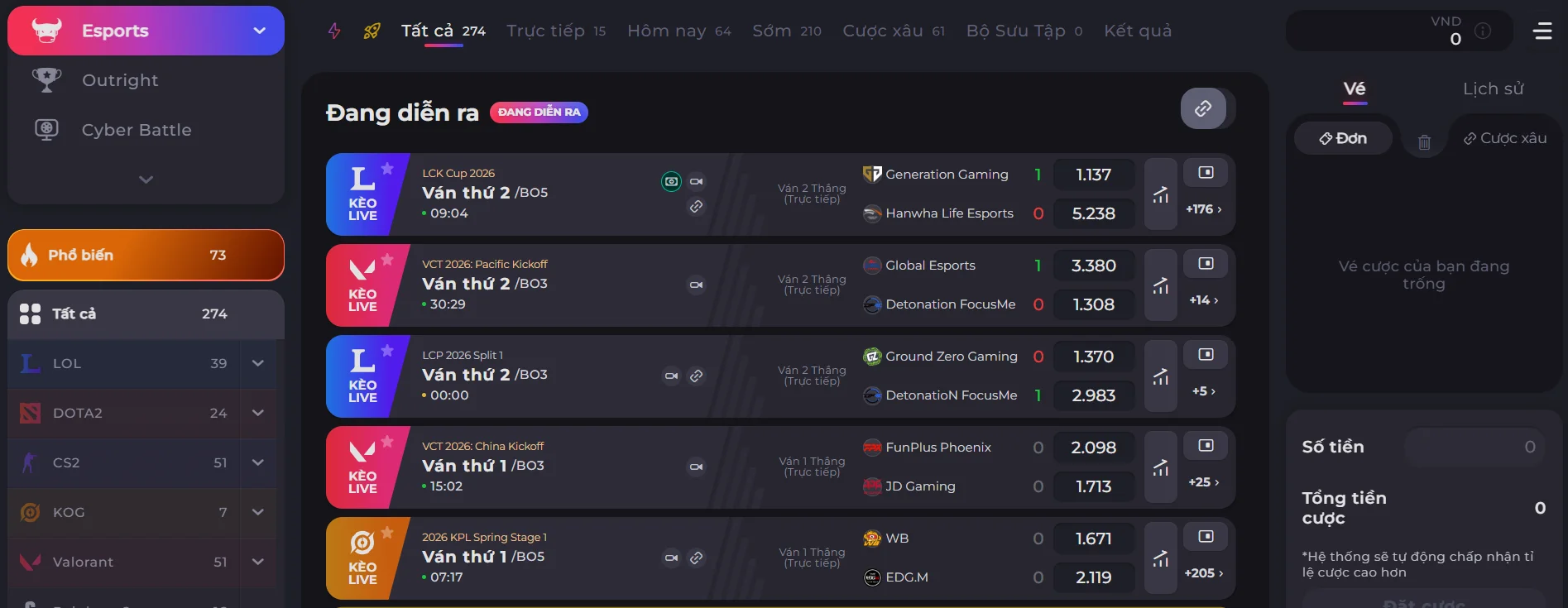 Cá cược Esport an toàn tại Inplay Esport