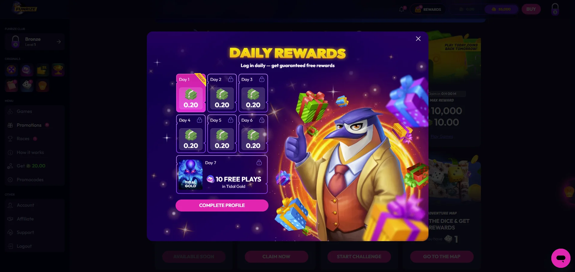 Funrzie casino daily rewards