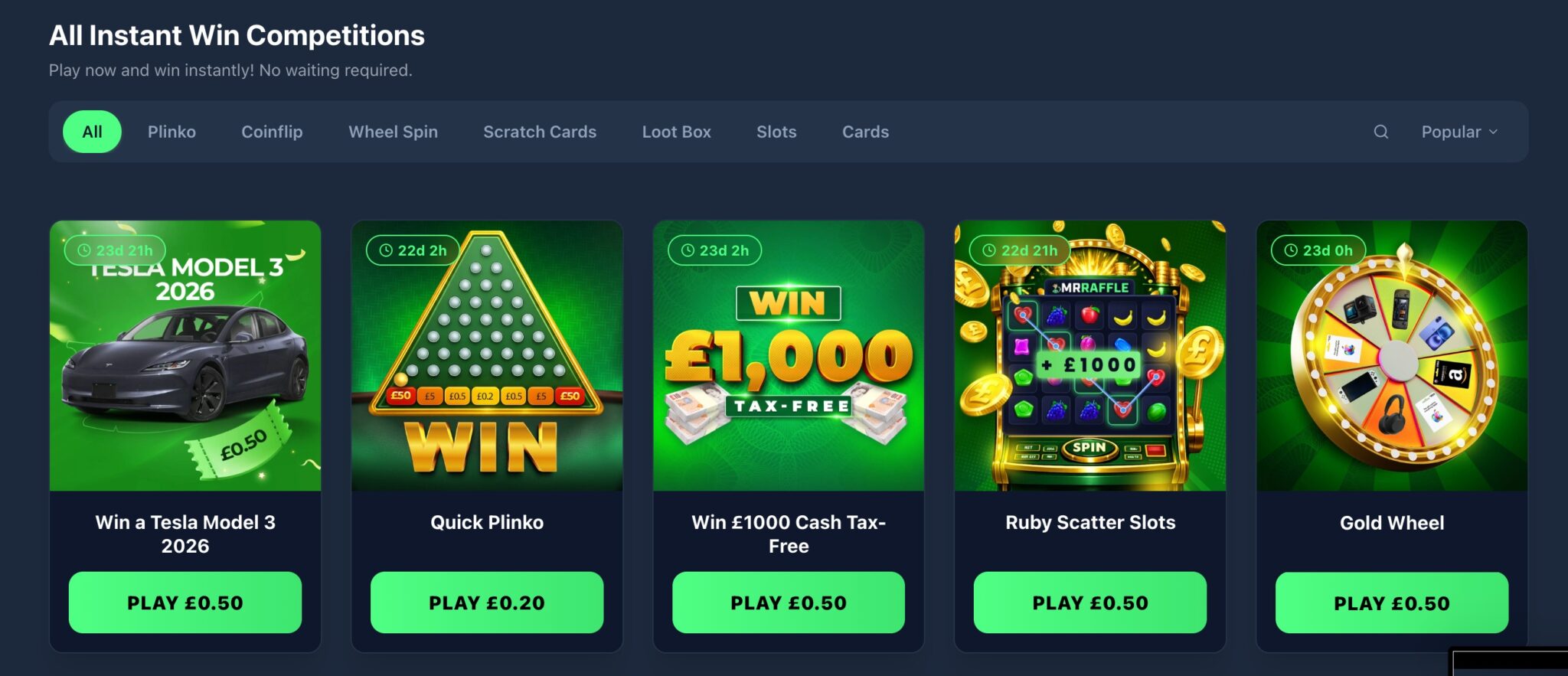 MrRaffle Review: Is It One of the Best Instant Win Competition Sites in ...