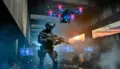Futuristic soldier with advanced weaponry in urban combat zone for Call of Duty Black Ops 7 Season 3