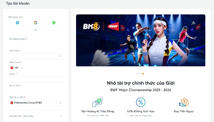 đăng ký tại casino trực tuyến bk8