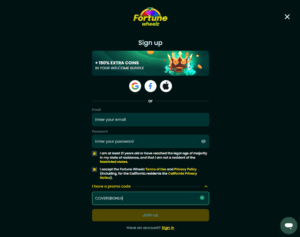 fortune wheelz sign up